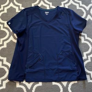 Navy Blue Scrub Top